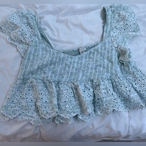 American Eagle (AE) Ruffle Babydoll Top